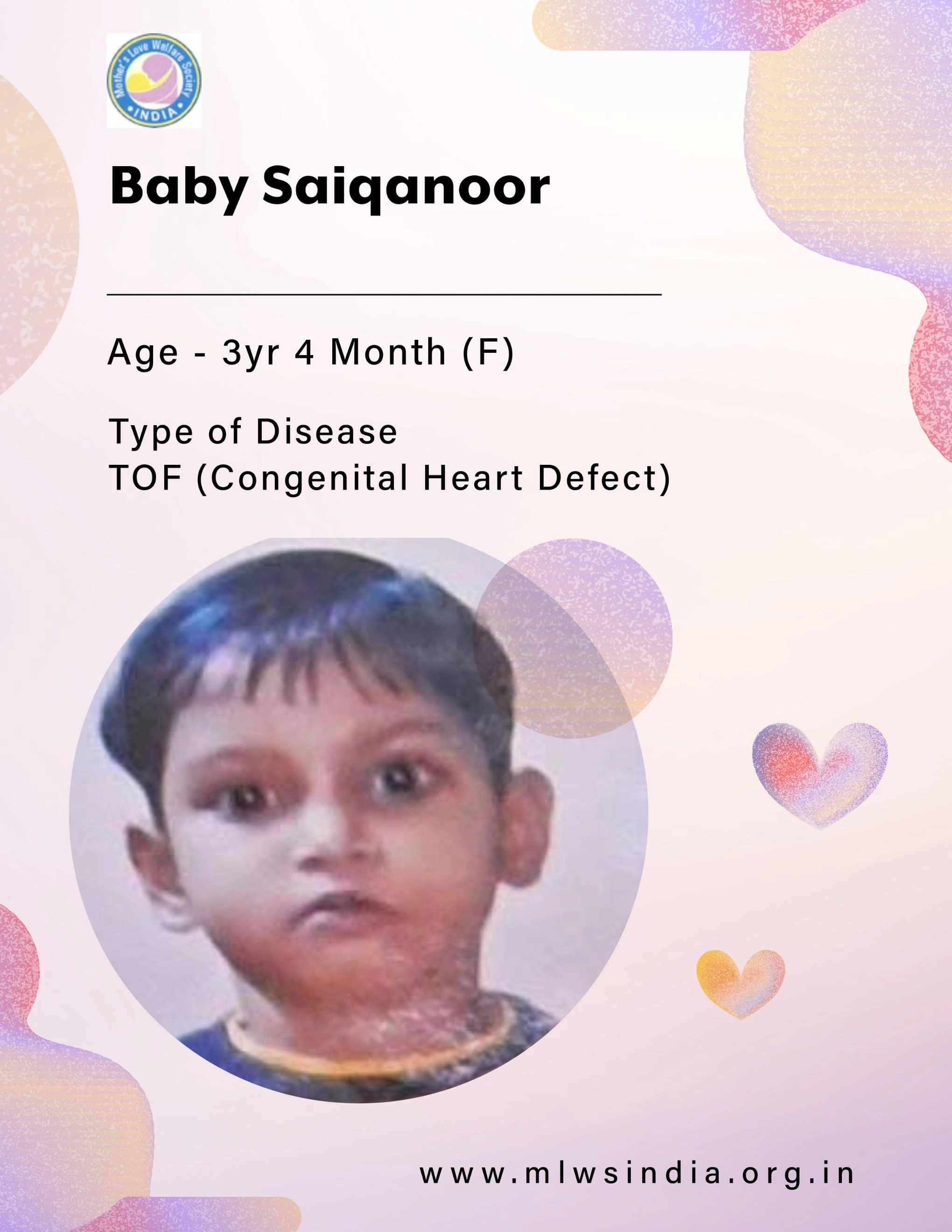 MLWS Beneficiaries 3 Baby Saiqanoor